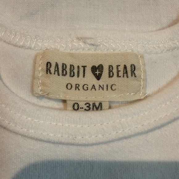 Rabbit + Bear - long sleeve organic cotton White Sagittarius Baby Onesie shirt - Picture 3 of 3